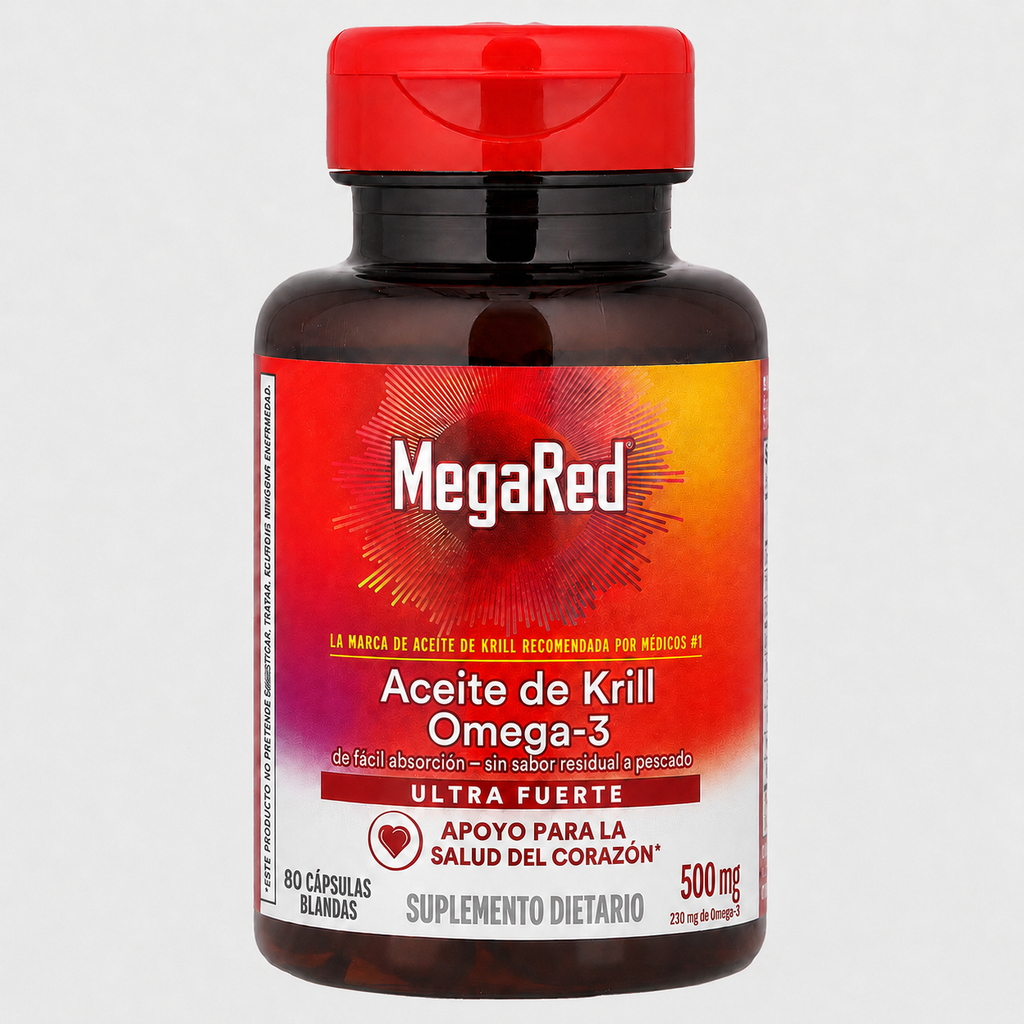 Mega Red Aceite de Krill | Recupera tu vitalidad masculina y salud cardiovascular